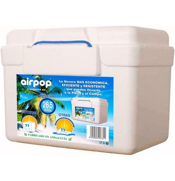 NEVERA ISOTERMICA PORTATIL DE CORCHO 26,5 LITROS AIRPOP